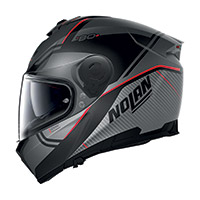 Nolan N80.8 Astute N-Com rot lava grau matt - 2