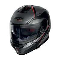 Nolan N80.8 Astute N-Com rot lava grau matt