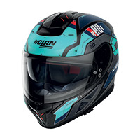 Nolan N80.8 Starscream N-com Teal Blu Nero Opaco