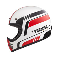 Premier Mx Bl8 Bm Helmet White Black Red - 2