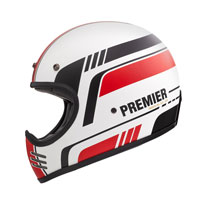 Casque Premier Mx Bl8 Bm Blanc Noir Rouge