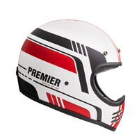 Casco Premier Mx BL8 BM blanco negro rojo - 3