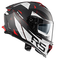 Casque Premier Typhoon FR 2 BM blanc noir rouge - 2