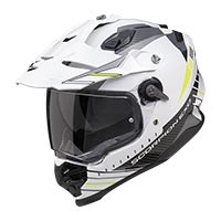 Casque Scorpion Adf-9000 Air Feat Blanc Jaune