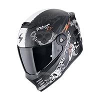 Casco Scorpion Covert Fx Skullz Grigio Oro Opaco