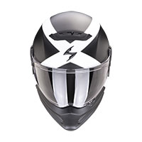 Casco Scorpion Covert FX Gallus negro opaco blanco - 2