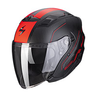 Casque Scorpion Exo 230 Condor Noir Mat Rouge