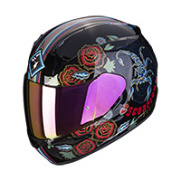 Scorpion Exo 390 Chica 2 Helmet Black Blue Red Lady