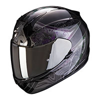 Schwarz//Blau Scorpion Motorradhelm EXO-390 BOOST Matt Black-Silver-Blue XS