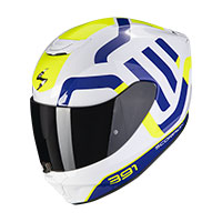 Scorpion Exo 391 Arok Helmet White Blue Yellow
