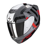 Scorpion EXO 391 Arok Helm grau rot schwarz
