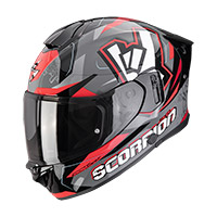 Casco Scorpion Exo 530 Air Rok Grigio Rosso