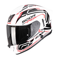 Casco Scorpion Exo 530 Air Slope Bianco Rosso