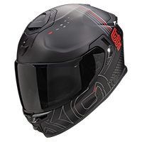 Casco Scorpion Exo-GT Sp Air Techlane negro opaco rojo