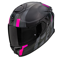 Casque Scorpion Exo-gt Sp Air Touradven Noir Rose Mat