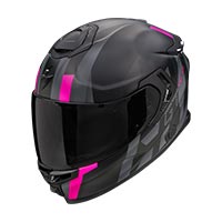 Casco Scorpion Exo-GT Sp Air Touradven negro opaco rosa