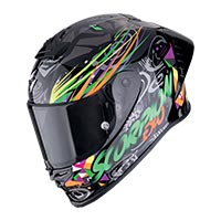 Casco Scorpion Exo R1 Evo 2 Air Savage Verde Arancio