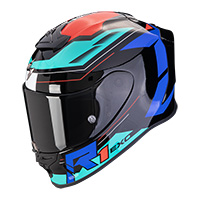 Scorpion Exo R1 Evo Air Blaze Helmet Blue Red