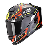 スコーピオン EXO R1 Evo Air Coup ヘルメット レッド イエロー