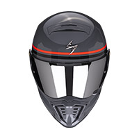 Casco Scorpion Exo Hx1 Nostalgia Grigio Nero Rosso - img 2