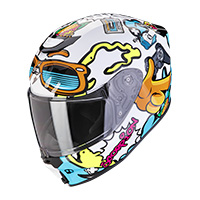 Casco Scorpion Exo-Jnr Air Fun blanco azul