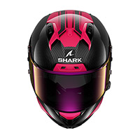 Casque Shark Aeron Carbon Skin noir rose - 3
