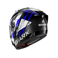 Casque Shark Aeron Raceblock blanc bleu - img 2