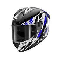 Casque Shark Aeron Raceblock blanc bleu