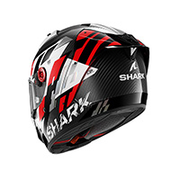 Casque Shark Aeron Raceblock blanc rouge - img 2