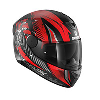 Casque Shark D-Skwal 2 Atraxx Mat rouge anthracite - 4