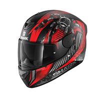 Casque Shark D-Skwal 2 Atraxx Mat rouge anthracite