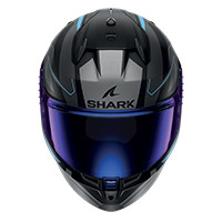 Shark D-Skwal 3 Sizler マット ヘルメット アンスラサイト ブルー - 3