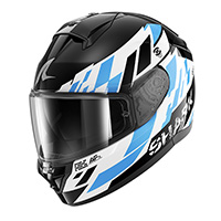 Casco Shark Ridill 2 Raceblock bianco azzurro