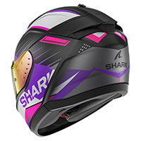 Shark Ridill 2 Bersek Mat Helmet Black Purple Lady