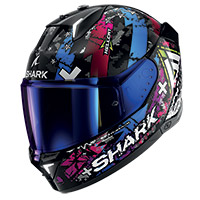 Shark Skwal I3 Hellcat Helmet Black Chrome Blue