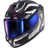 Casco Shark Skwal I3 Linik Mat Blu Bianco Rosso