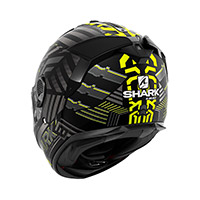 Shark Spartan Gt E-brake Mat Helmet Black Yellow