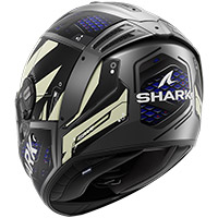 Shark Spartan RS スティングレイ マット ヘルメット ブラック ブルー - 2