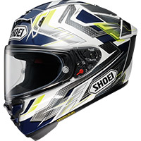 Casco Shoei X-spr Pro Escalate Tc2 Blu Giallo