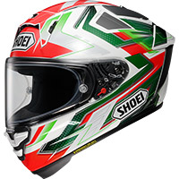 Casco Shoei X-spr Pro Escalate Tc4 Rosso Verde