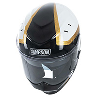 Simpson Venom Tanto Helm schwarz tangol weiß - 3