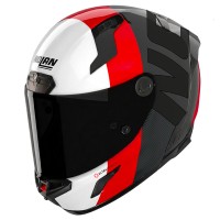 Casco Nolan X-804 St Ultra Carbon Stacco Bianco Rosso
