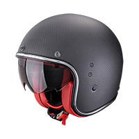 Scorpion Belfast Evo Carbon Helmet Black Matt Red