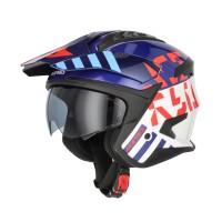 Acerbis Jet Aria Evo Graphic Helmet white blue red