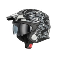 Acerbis Jet Aria Evo Graphic Helmet grey black