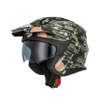 Acerbis Jet Aria Evo Graphic Helmet green brown