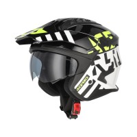 Acerbis Jet Aria Evo Graphic Helmet white yellow
