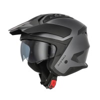 Acerbis Jet Aria Evo Metallic Helmet dark grey