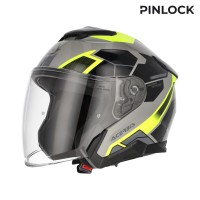 Casco Acerbis Jet Zefiro Graphic gris amarillo