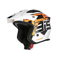 Casque Acerbis Jet Aria 2206 Graphique blanc orange